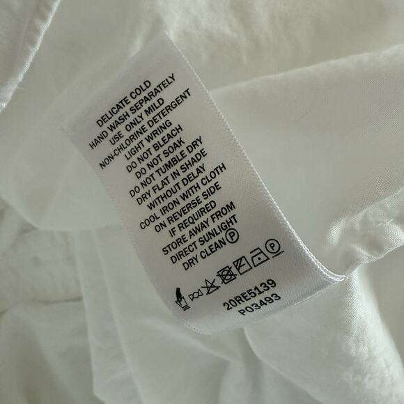 AJE Ambience Puff Sleeve Shirt Dress In Pure White Size 4/US 0 - Picture 9 of 13